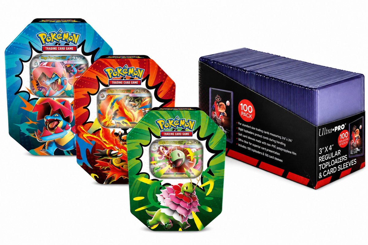 Ascended Hero's Tin Set of 3 + Protection Bundle