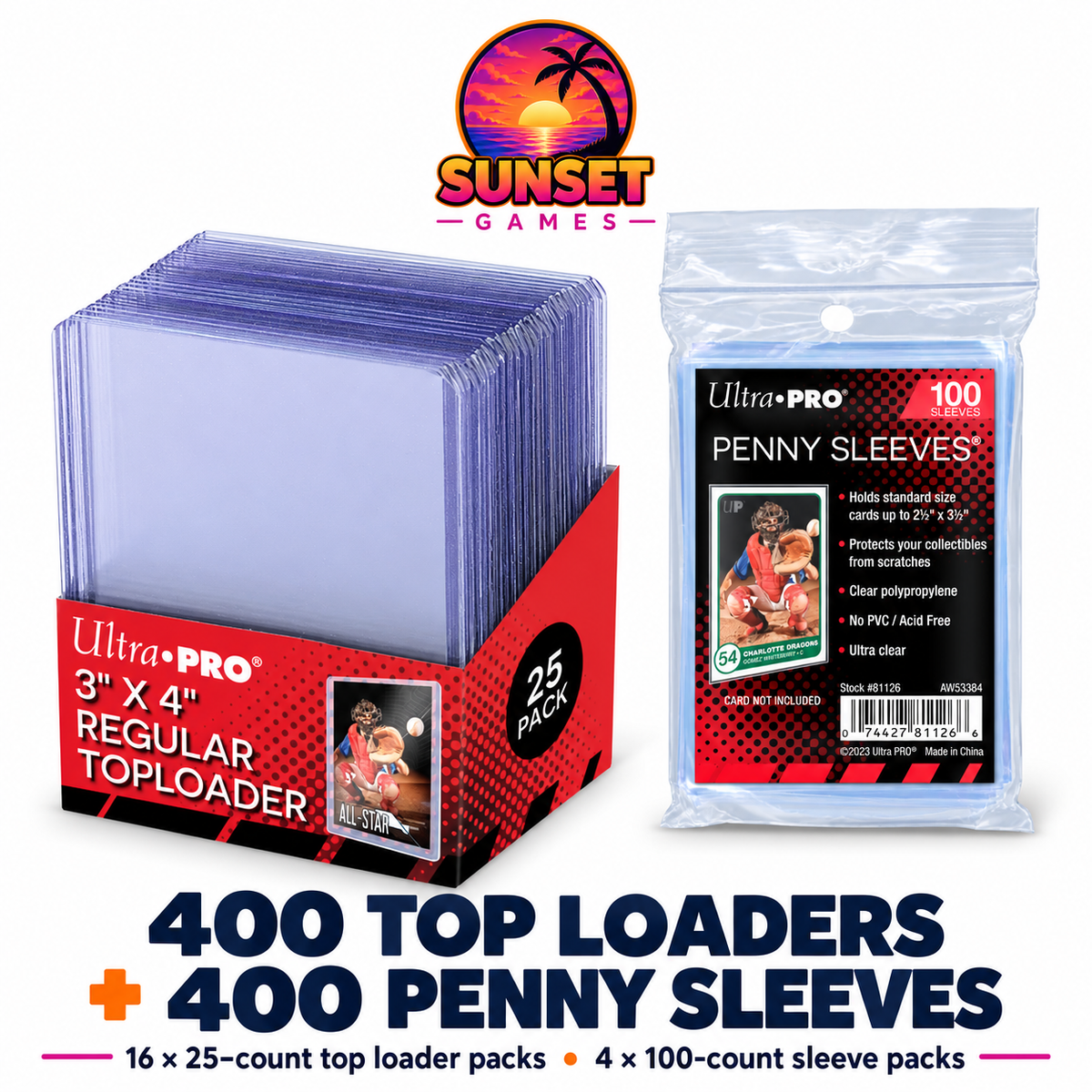 3" x 4" Clear Regular TOPLOADER® Sleeves and Soft Sleeves Bundle for Standard Size Cards (Choose Your Quantity)
