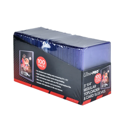 3" x 4" Clear Regular TOPLOADER® Sleeves and Soft Sleeves Bundle (100ct) for Standard Size Cards