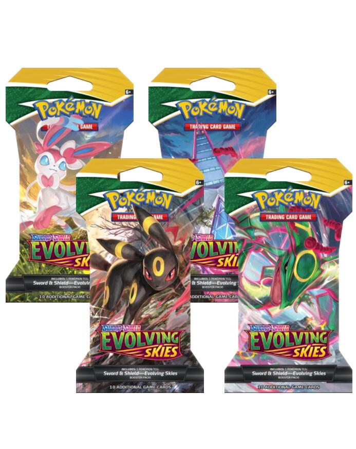 Evolving Skies Sleeved Booster Pack Art Bundle
