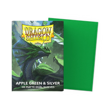 Dragon Shield Sleeves: Standard Matte Dual - Apple Green & Silver